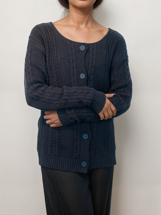 Cardigan avec patte de boutonnage  | 