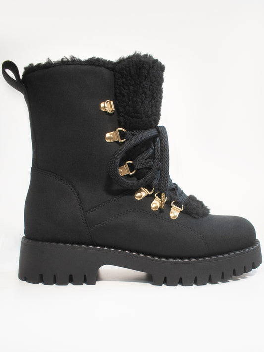 Recycelte vegane Shearling-Stiefel | Vegane Damenschuh