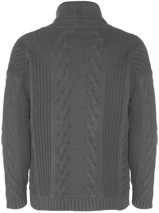 Grobe Strickjacke mit Knopfleiste