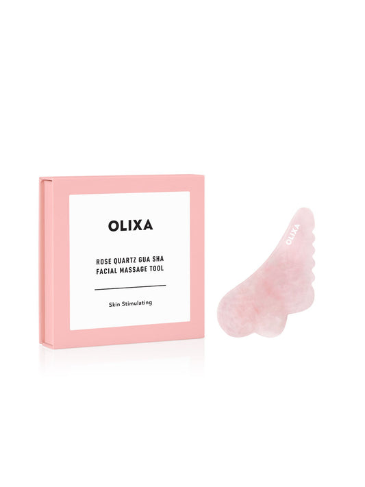 Olixa Rose Quartz Gua Sha Gesichtsmassage Werkzeug | Skin Care Routine