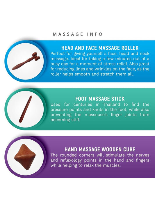 Vie Thai Massage Werkzeug Set | Massage & Tissue Rollers