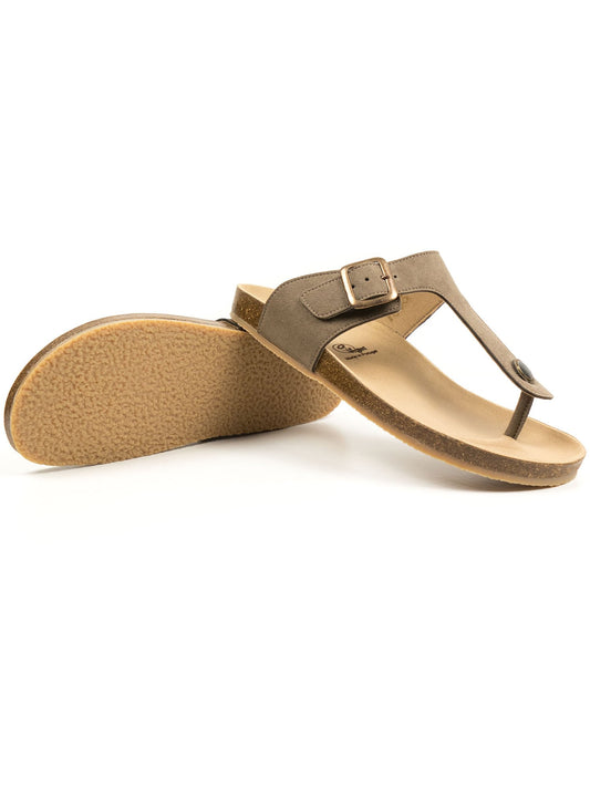 Zehensteg-Fußbett-Sandalen | Vegane Sandalen